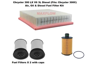Kit de servicio de filtro de aceite de combustible de aire para Chrysler 300 300C LX diésel V6 3.0 Maxflow® - Imagen 1 de 1