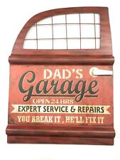 Red Dads Garage Expert Service Rustic Metal Sign