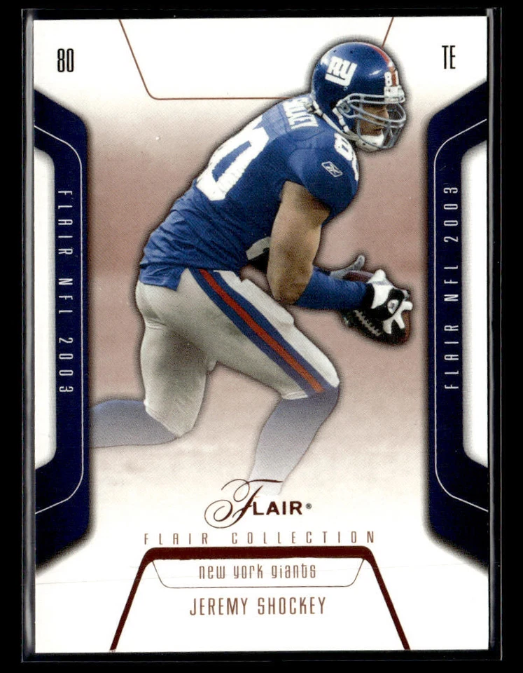 2003 Flair #30 Jeremy Shockey Collection #/125 Card New York Giants - Image 1 of 2