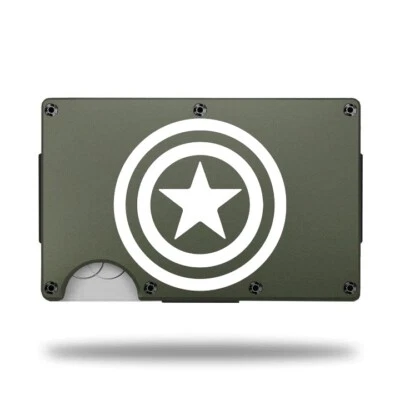 Custom Laser Engraved Wallet - CAPTAIN AMERICA LOGO - GREAT GIFT WALLET - Image 1 of 4
