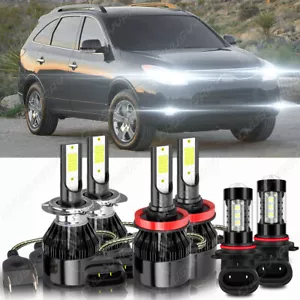 For 2007-2011 Hyundai Veracruz Combo LED Headlight High Low Beam+Fog Light Bulbs - Foto 1 di 12