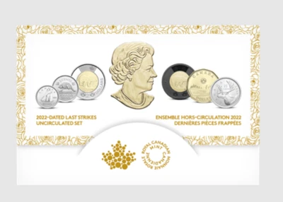 2022 Canada Last strikes Uncirculated Coin Set with Queen effigy + 2 toonies - Image 1 of 4
