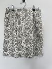W Black And Cream Linen Blend Floral Embroidered Mini A Line Skirt Size 10