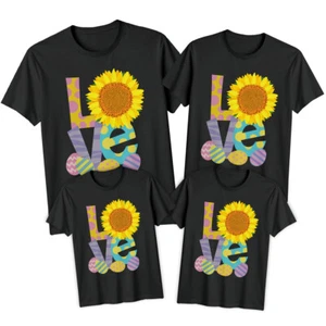 Family Sunflower Love Happy Easter T-Shirt Tee Cute Festival Holiday Party #ED - Picture 1 of 24