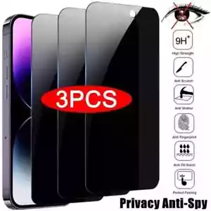 Protector de pantalla de vidrio templado privacidad 5D para iPhone 15 14 Pro Max 13 12 cubierta - Imagen 1 de 6