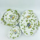 Cantagalli Italian Majolica Floral Pottery Handpainted Vtg Serving Dishes Bowls