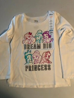 Disney Jumping Beans New With Tags Dream Big Princess Glittery Tee 4 - Image 1 of 4