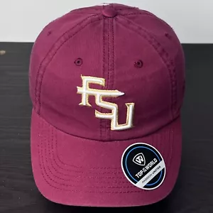 NEW! Florida State Seminoles Hat Cap Adjustable Top of the World Garnet Adult - Picture 1 of 10