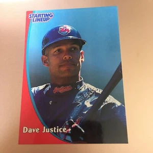 1998 Dave Justice Starting Lineup Card Free Shipping Indians  - Picture 1 of 2