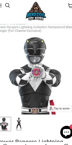 Power Rangers Lightning Collection Remastered Mighty Morphin Black Range PRESALE Cover