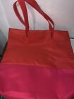 NWOT Lancome Paris large tote bag hot pink and red summer beach pool 16" X 16"