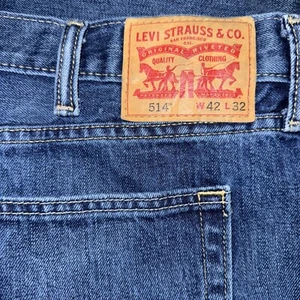 Levi's 514 Jeans Herren 42 Blau Classic Straight Denim Hose 42x32 - Etikett - Bild 1 von 6