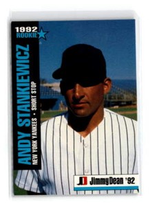 1992-Jimmy Dean Rookie Stars -#1-Andy Stankiewicz -New York Yankees