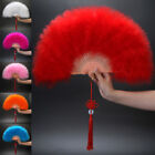 Feather Folding Fan Burlesque Showgirl Dance Fancy Party Costume Hand Fans Gifts