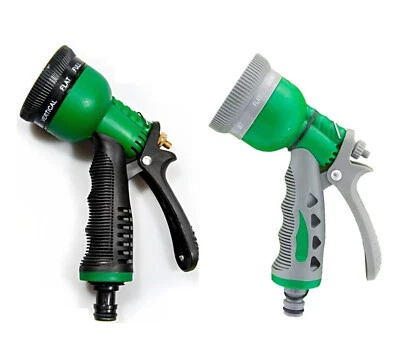 8 Pattern Multi Function Garden Hose Pipe Water Nozzle Spray Gun Comfort Handle - Image 1 of 4