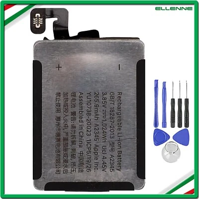 ✅ BATTERIA PER APPLE WATCH SERIE 6 GENERAZIONE 40mm IWATCH A2345 265mAh ✅ - Immagine 1 di 4