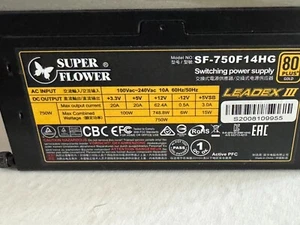 Super Flower Leadex III Gold 750W 80+ Gold SF-750F14HG - Afbeelding 1 van 7