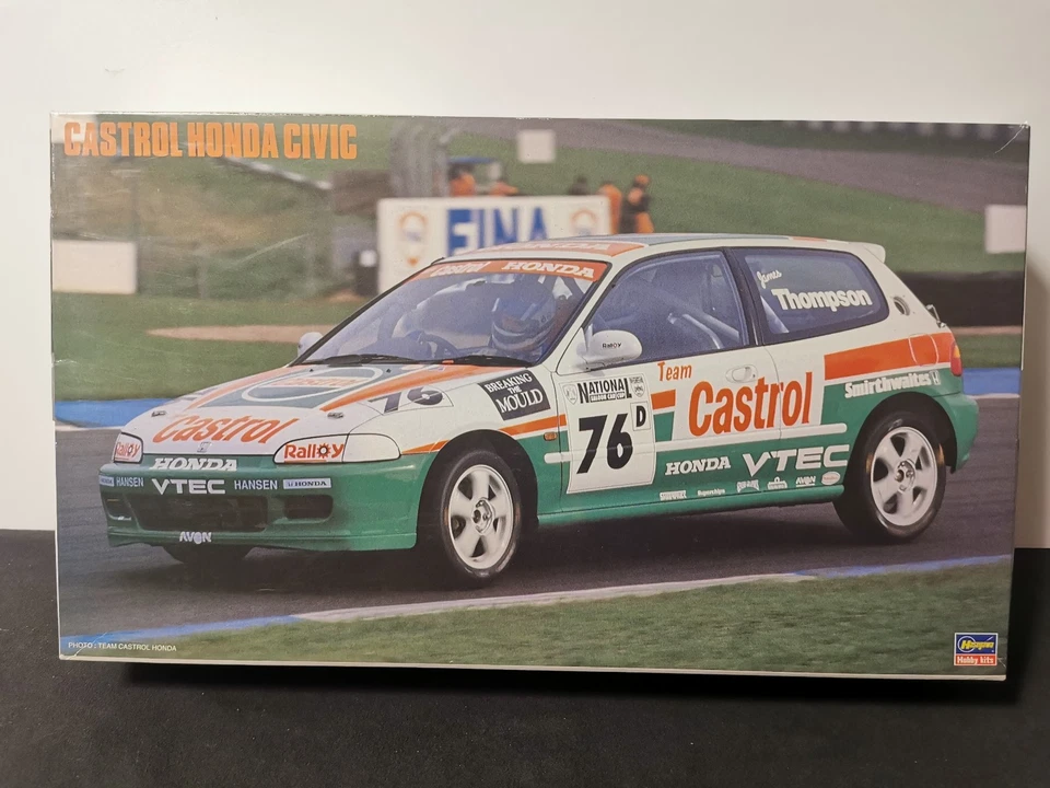 Hasegawa 20284 1/24 Scale Model Car Kit Team Castrol Honda Civic VTi EG6 - Immagine 1 di 4