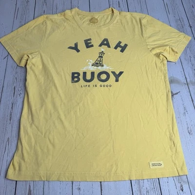 Camiseta Life Is Good Yeah Boating Gráfica Para Hombre Camiseta Trituradora Amarilla Mediana Foto 1 de 4