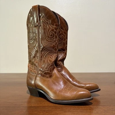 Vintage Capezio Western Pull On Cowboy Boots - Saddle Tan - Size US 6 1/2 M - Image 1 of 4