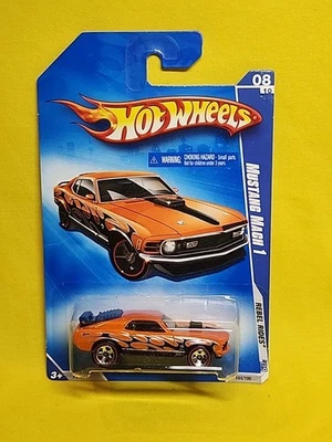 Ford Mustang Mach 1 Rebel Rides naranja Hot Wheels 70 con neumáticos Red Line 🔥(A4) Foto 1 de 4