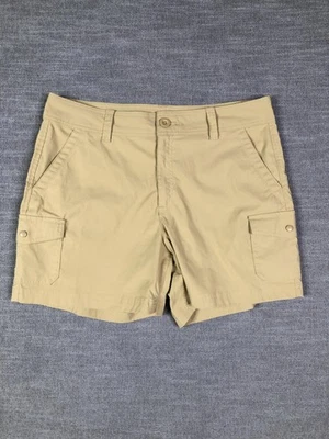 Eddie Bauer Shorts Womens 12 Khaki Cargo Hiking Stretch Nylon Spandex EB004080 - Image 1 of 4
