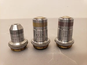 American Optical AO Spencer Mikroskop Objektiv Set 10x 43x 97x - Bild 1 von 7