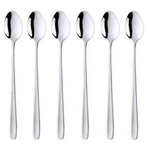 Long Handle Iced Tea Spoons Set of 6, 8 inch 18/10 Coffee Spoon Sets for Mixi... - Picture 1 of 7