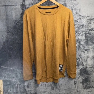 Camisa tejida gofre manga larga Ecko Unltd marrón dorado XL 086 para hombre Foto 1 de 4
