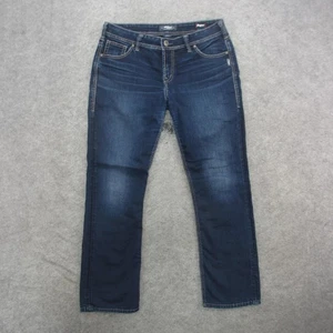 Silver Jeans Co. Jeans Womens W33 L30 Blue Suki High Straight Super Stretch - Picture 1 of 13