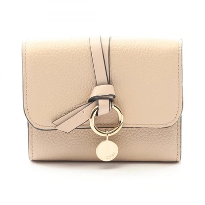Cartera Chloe ALFABET Pequeña Triple Cuero Beige Usada Mujer Foto 1 de 4