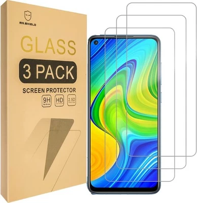 Mr.Shield [3-Pack] Designed For Xiaomi Redmi Note 9 [Tempered Glass] clear  - Image 1 of 4