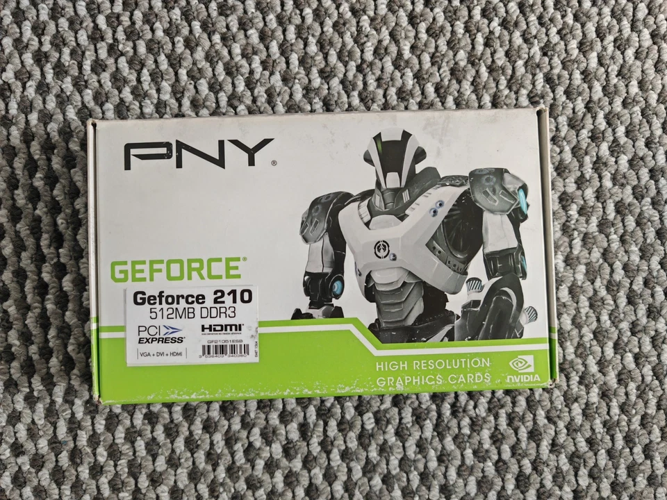 PNY GeForce 210 Graphic Card Nvidia 512MB DDR3 - New and sealed - Image 1 of 3