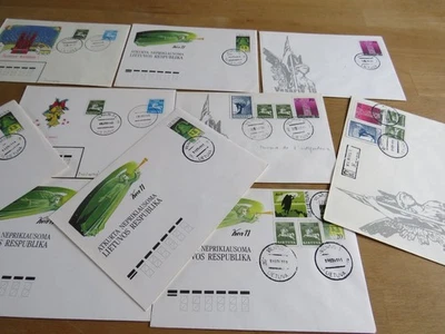 10 fundas usadas Lituania gobierno independencia 1990 1991 + ENVÍO GRATUITO Foto 1 de 4