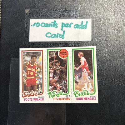 Foots walker Otis Birdsong John Mengelt 1980 81 Topps  Rebounding Leader B50a-8 - Image 1 of 2