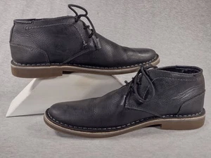 Kenneth Cole Reaction Desert Wind Chukka Boots Mens 10.5 M Black Leather - Picture 1 of 15