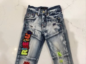 Elite Premium Denim boys size 4-5 Rise up Premium Denim Jeans for Junior Hip Hop - Picture 1 of 9