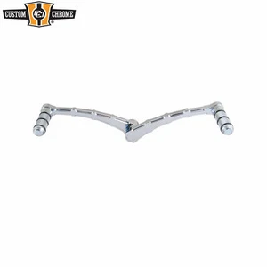 Palancas de cambio cromadas con cadena talón puntera aptas para Harley Touring Softail Trike - Imagen 1 de 1