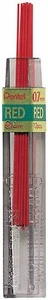 Pentel Red Coloured Pencil Leads 0.7mm HB Mechanical Pencil Refills (Tube of 12) - Picture 1 of 1