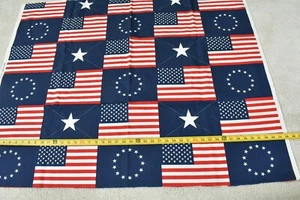 35" Long, Vintage, U.S. Flag Print on Quilt Cotton, Fabric Traditions, P5380 - Picture 1 of 7