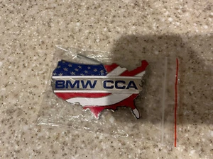 Official Bmw CCA Car Club of America Grill Badge Emblem USA Flag Hood Ornament - Picture 1 of 2