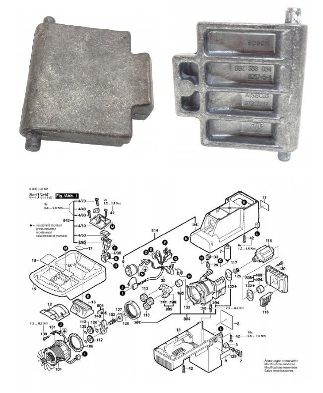 BOSCH® Gegenplatte AXT Rapid Häcksler Gegenplatte AXT HP 1800 2000 2200 2300 250 - Bild 1 von 4