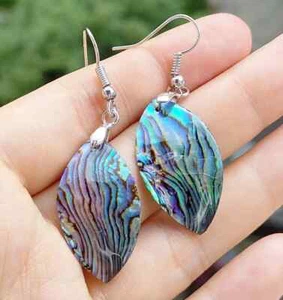Beautiful! Natural Abalone Shell Earrings! FREE SHIPPING IN THE USA! - Picture 1 of 1