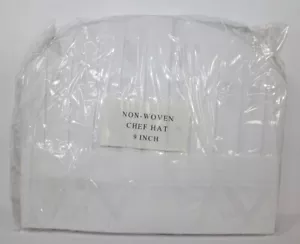 10 Pack 9inch Disposable Non-Woven Paper Fiber Chef Hats - Picture 1 of 1