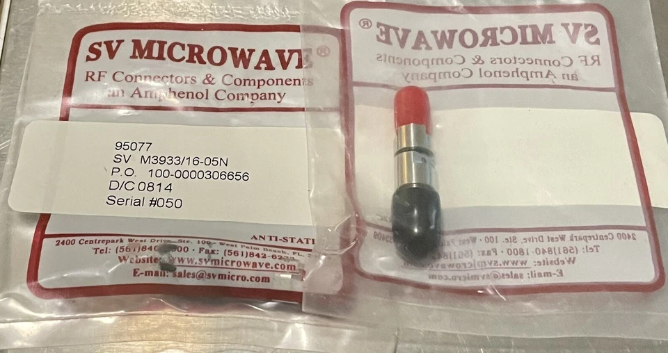 SV/Afenol Microondas M3933/16-05N Atenuador Conector SMA M/F - Lote de 2 NUEVO Foto 1 de 1