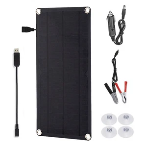 30W 12V Solarpanel Kit Solarmodul USB-Ladegerät Solarzelle Solar Auto Ladegerät - Bild 1 von 17