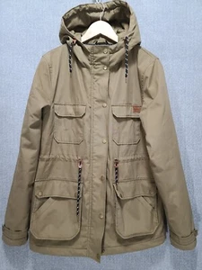 Chaqueta con capucha resistente al agua Volcom True To This para mujer talla 14 grande marrón B67 - Imagen 1 de 12