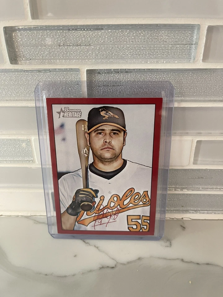 Bowman Heritage Ramón Hernandez #8 Baltimore Orioles 2007 rojo verdadero 1/1 SSP Foto 1 de 3