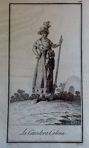Africa, Colona Hunter, Original Engraving By Rodríguez, 1804 - Picture 1 of 1