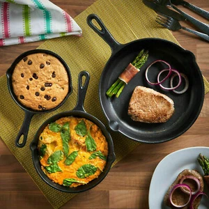 Cast Iron Skillet Frying Pan Pre Seasoned Oven Safe Grill Cookware Griddle Pans - Picture 1 of 10